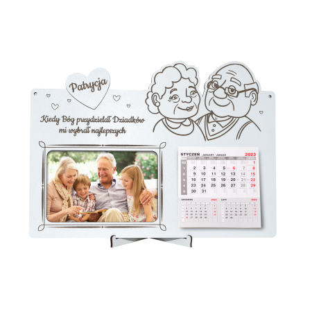 Prezent na Dzień Babci i Dziadka wyjątkowowy Kalendarz 2026 ze zdjęciem